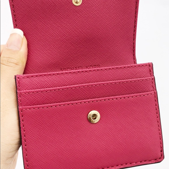 🌸NWT Michael Kors Card Holder Lipstick Pink - Picture 3 of 6